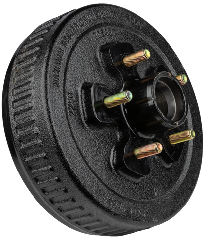 Trailer Hub & Drum Assembly – 3,500 lb Capacity, 5 on 4.5" Bolt Pattern, 1/2"-20 Studs, Fits 10" Brakes (Ferro Distribution) F02001