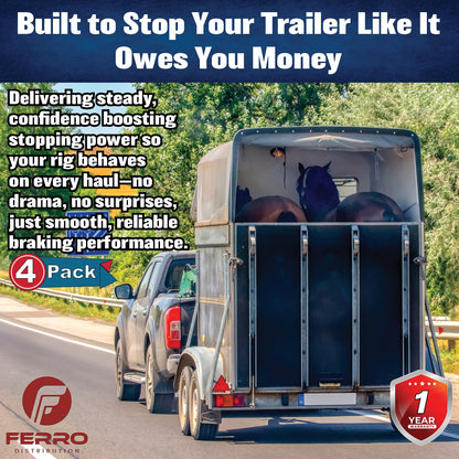 Trailer Brake Kit – Four 10" x 2.25" Manual‑Adjusting Electric Brakes, 3,500 lb Axles (Ferro Distribution) F02043