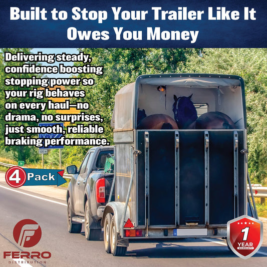 Trailer Brake Kit – Four 12" x 2" Self‑Adjusting Electric Brakes, 7,000 lb Axles (Ferro Distribution) F02055