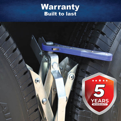 Wheel Chock Tire Lock Set – Extra Large Size, 2‑Pack for Trailers & RVs (Ferro Distribution) F04007