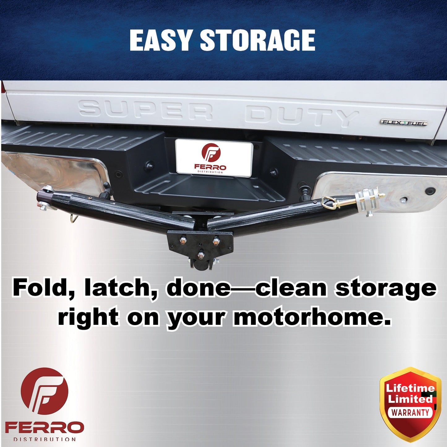 Tow Bar (8K, with Roadmaster Clevises) F07003 Ferro Distribution