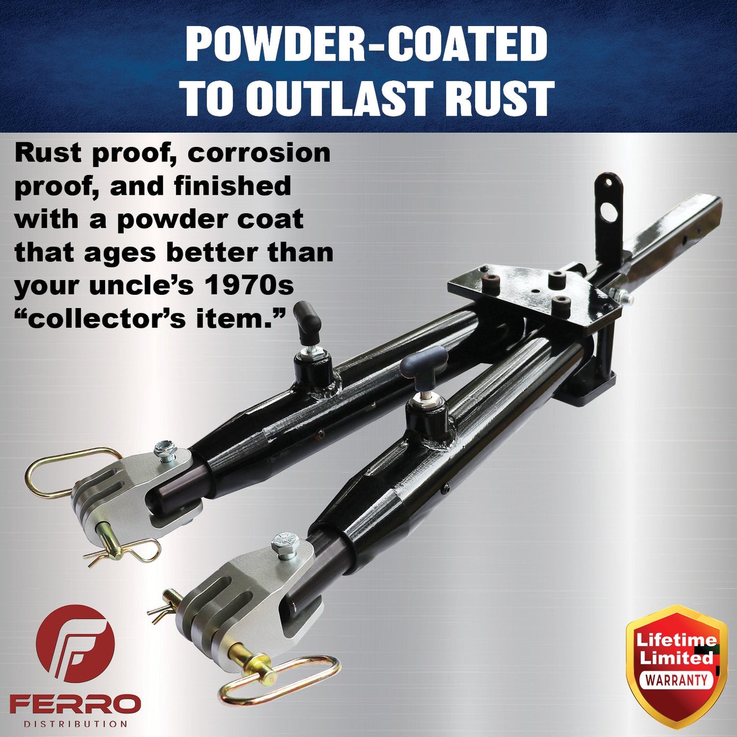 Tow Bar (12K, with Roadmaster Clevises) F07005 Ferro Distribution