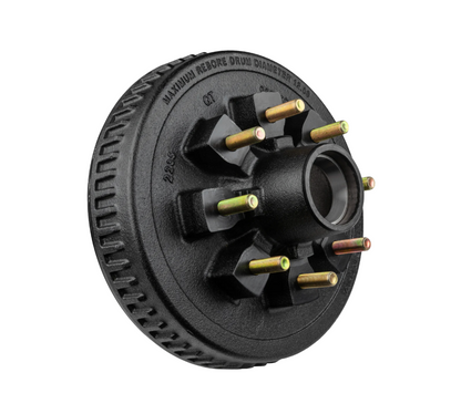 Trailer Hub & Drum Assembly – 6,000 lb Capacity, 6 on 5.5" Bolt Pattern, 1/2"-20 Studs, Fits 12" Brakes (Ferro Distribution) F02002