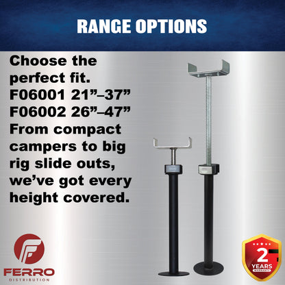 Slideout Supports, 21"- 37" (F06001) Ferro Distribution