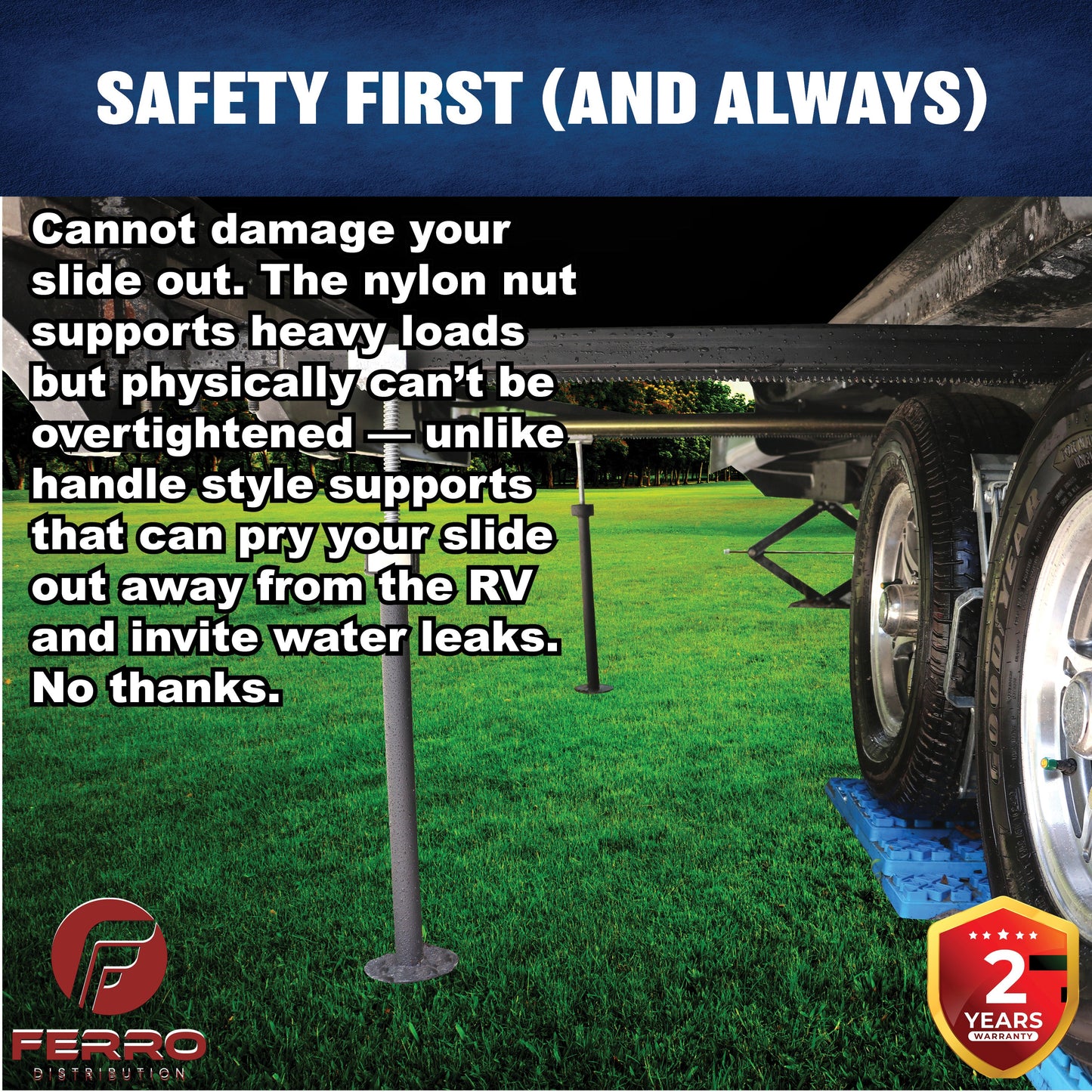 Slideout Supports, 26"- 47" (F06002) Ferro Distribution